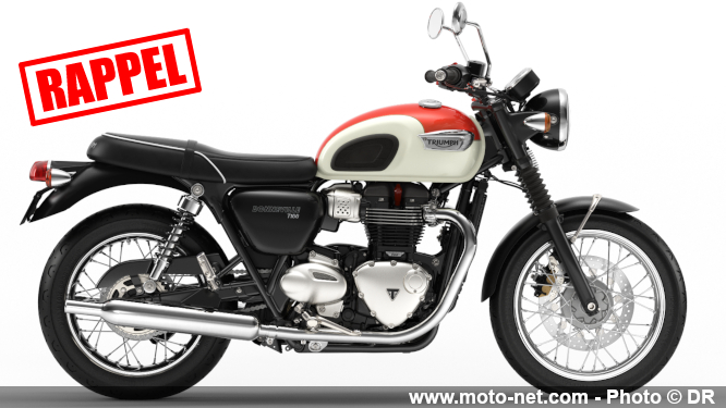 Triumph rappelle les Bonneville de 2015 à 2019