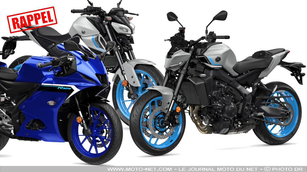 Yamaha rappelle des MT-09, des MT-125 et R125