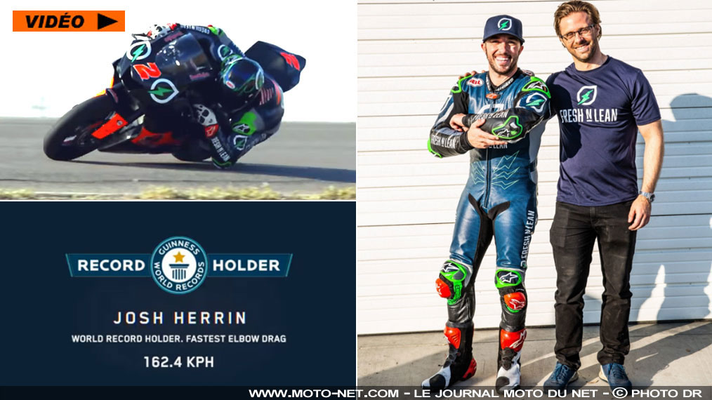 Record du monde : 162,4 km/h coude par terre pendant 30 mètres pour Josh Herrin !