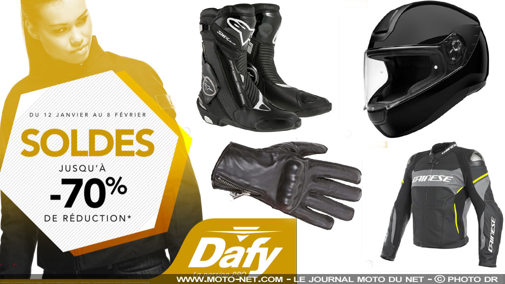 La sélection MNC des équipements en soldes d'hiver chez Dafy Moto