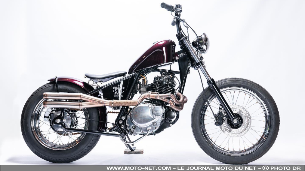 La Suzuki GN250 préparée par STG Tracker