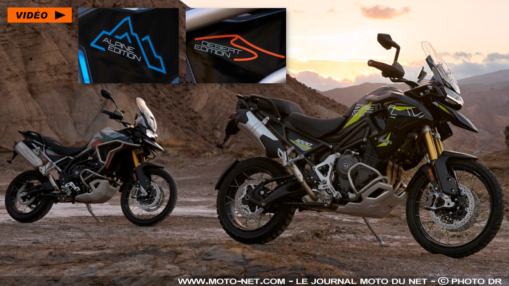 Éditions spéciales Alpine ou Desert sur les Triumph Tiger 900 et 1200 