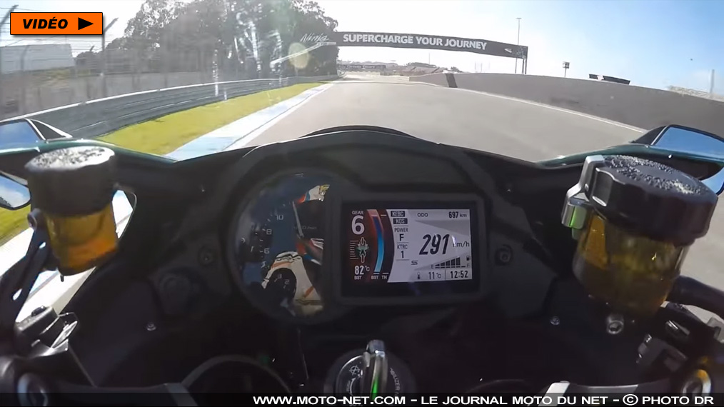 Kawasaki Ninja H2 SX : slalom et Vmax en vidéo embarquée