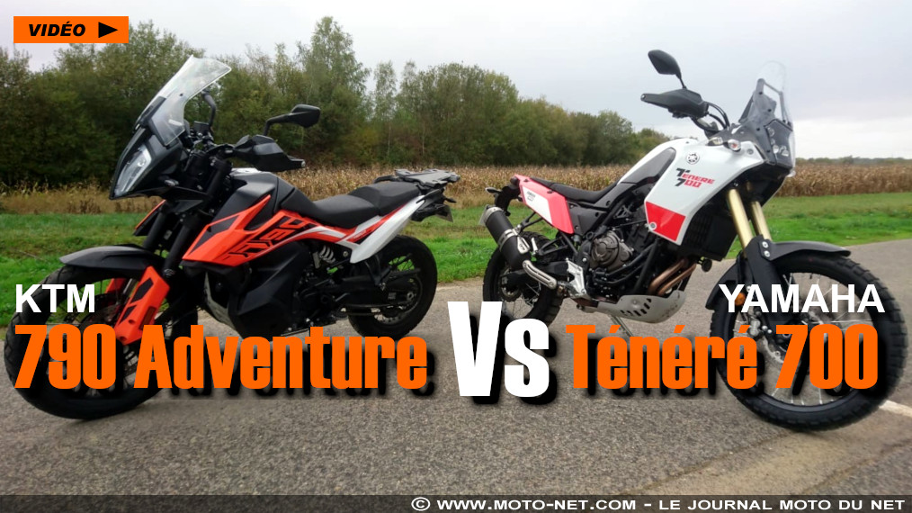 Essai comparatif vidéo : la KTM 790 Adventure face à la Yamaha Ténéré 700