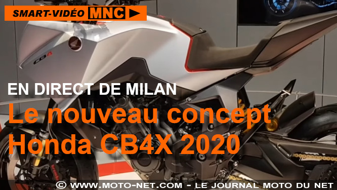 Vidéo : le concept Honda CB4X 2020 au salon de Milan Eicma Vidéo : le concept Honda CB4X 2020 au salon de Milan Eicma