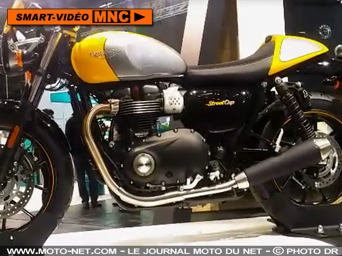 Vidéo en direct d'Intermot : Triumph Bonneville T100, T100 Black et Street Cup 2017