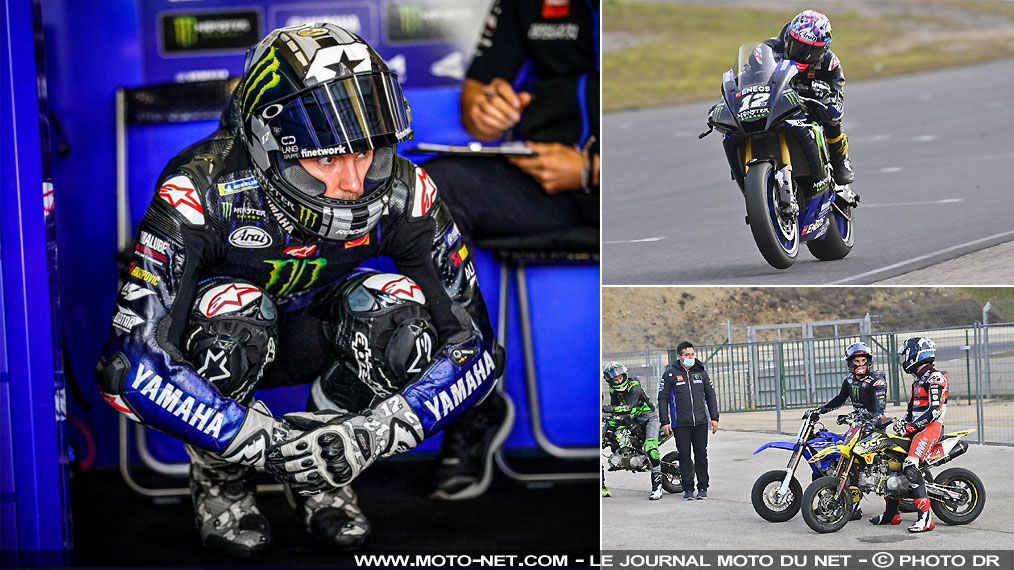 Maverick Viñales s'entraîne sur le circuit moto d'Alès 