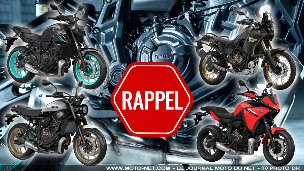 Yamaha embraye un rappel pour les MT-07, Ténéré 700, Tracer 700 et XSR700