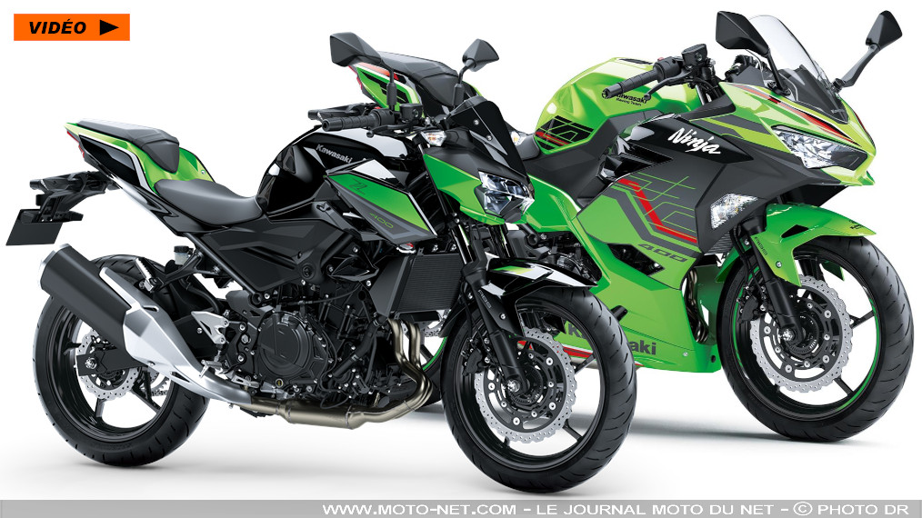 Roadster Z400 et sportive Ninja 400 : Kawasaki rejoue les 400 coups en 2023